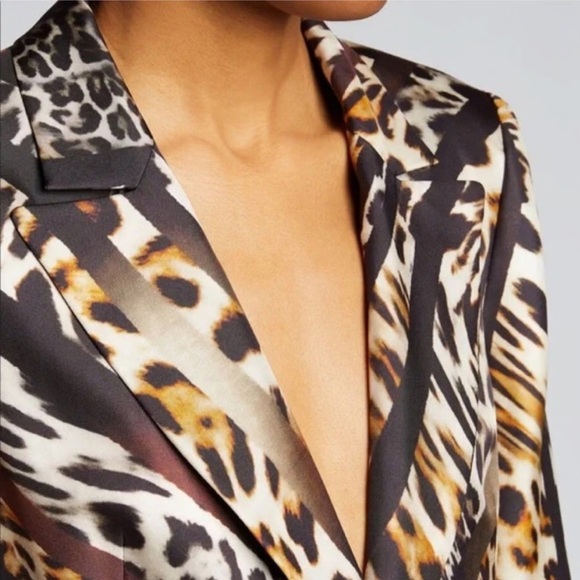 Kobi Halperin - Mackenzie Silk Jacket - Mixed Animal Print - Picture 2 of 13